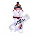 Χριστουγεννιάτικος Φωτιζόμενος Ακρυλικός Χιονάνθρωπος, με "NOEL" και 24 LED (25cm)